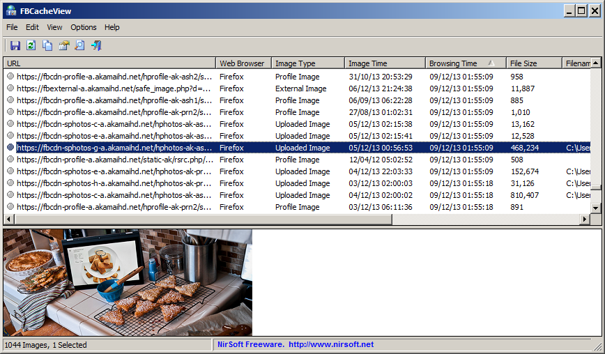 FBCacheView ver imágenes vistas en Facebook